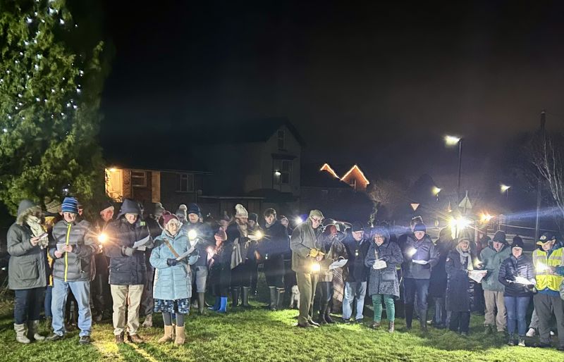 Light Up A Life Carol Service on Rookley Village Green held on the 9th December